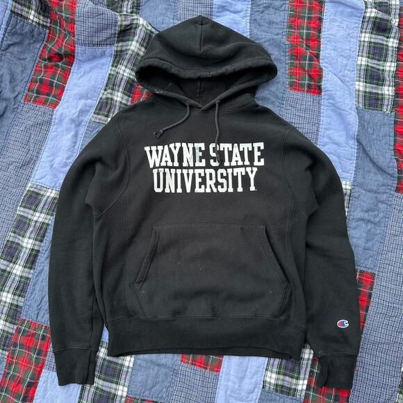 Vintage 00s Wayne State Reverse Weave Champion Sweatshirt - Picture 1 of 4